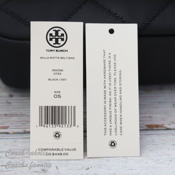 NWT Tory Burch Nylon Belt Bag Fanny Pack Crossbody in Black - Picture 11 of 11